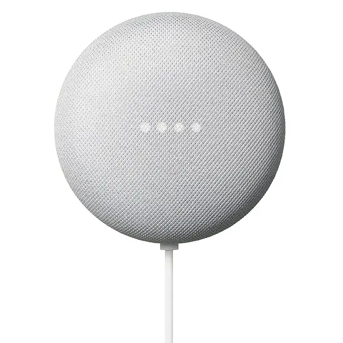 Google Nest Sprachgesteuerter Lautsprecher Mini - Kreide, Netzbetrieben, Kabellänge: 1,5 m