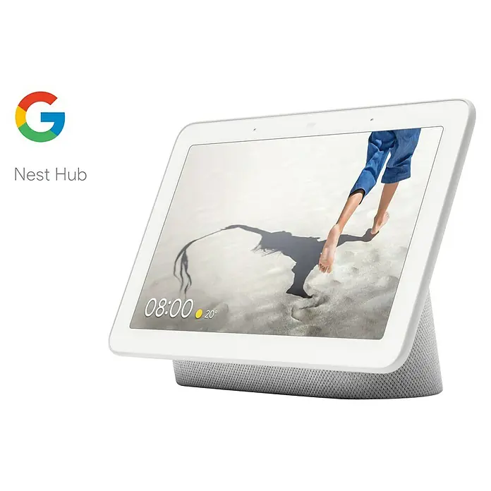 Google Nest Sprachgesteuerter Lautsprecher Display Hub - Kreide, Netzbetrieben