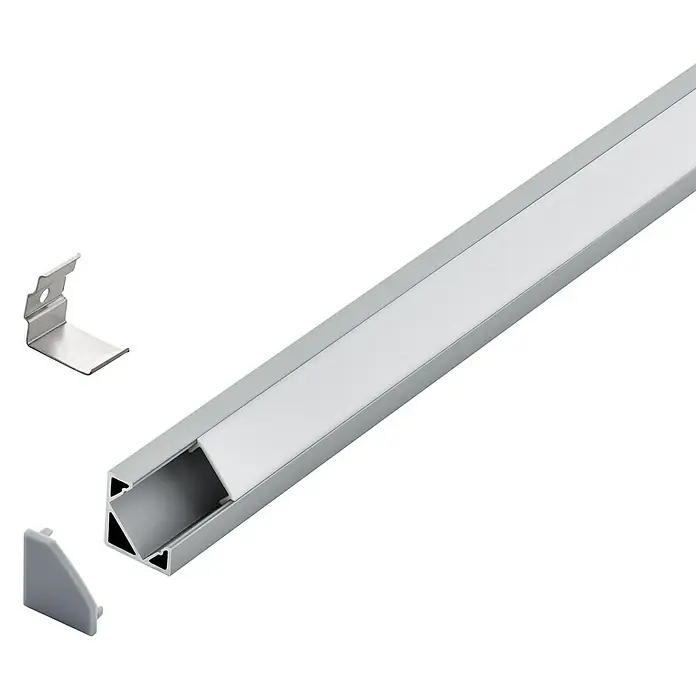 Eglo Profil Corner Profile 2 - 100 x 1,8 x 1,8 cm, Aluminium, Weiß, Aluminium - Vorderansicht