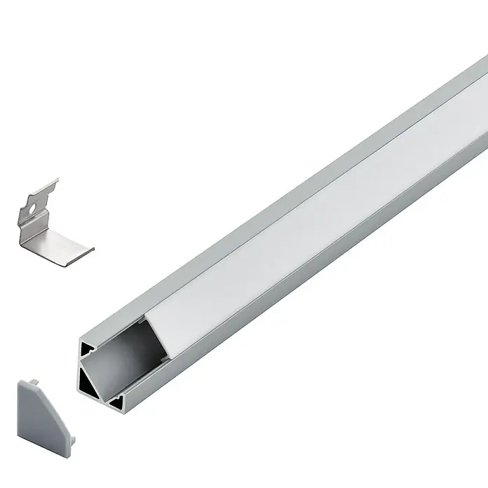 Eglo Profil Corner Profile 2 - 200 x 1,8 x 1,8 cm, Aluminium, Weiß, Aluminium - Vorderansicht