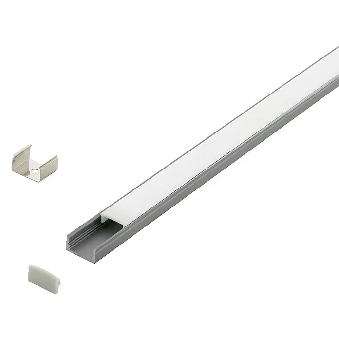 Eglo Profil Surface Profile 1 - 100 x 1,7 x 0,9 cm, Silber, Weiß, Aluminium - Vorderansicht