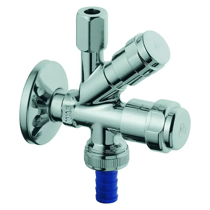 Grohe Geräteventil WAS-Kombi - ½″, Verchromt - Rechte Seitenansicht