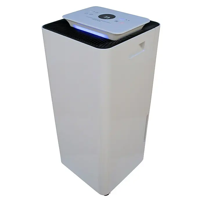 Proklima Odvlaživač zraka - 400 W, Kapacitet odvlaživanja: 20 l/dan, D x Š x V: 26,2 x 26,2 x 59 cm, Kotačići - Pogled s lijeve strane