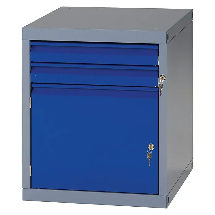 Küpper Profi Modul System Unterschrank 2 Schubladen & 1 Tür (Linksanschlag) - L x B x H: 56 x 55 x 66 cm - Vorderansicht