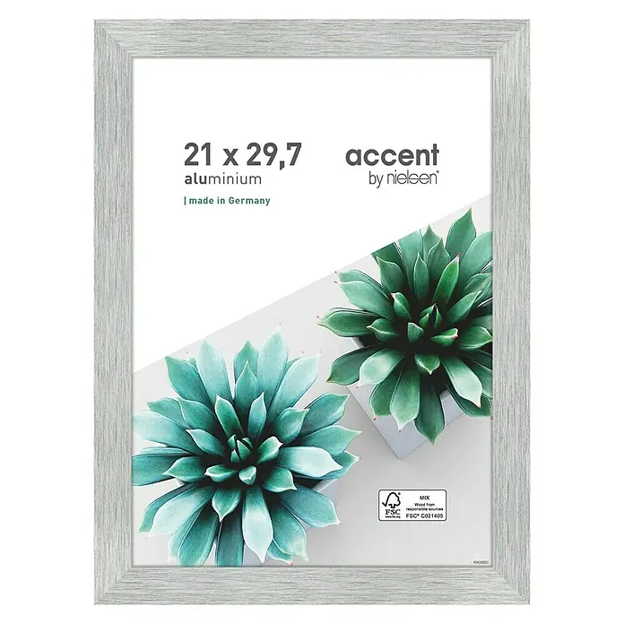 Accent Bilderrahmen Star - Silber, 21 x 29,7 cm / DIN A4 - Vorderansicht