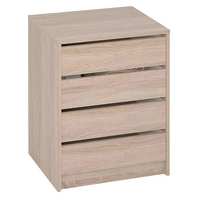 Cajonera K-9463 - L x An x Al: 44 x 50 x 61,4 cm, Roble, Número de cajones: 4 ud.