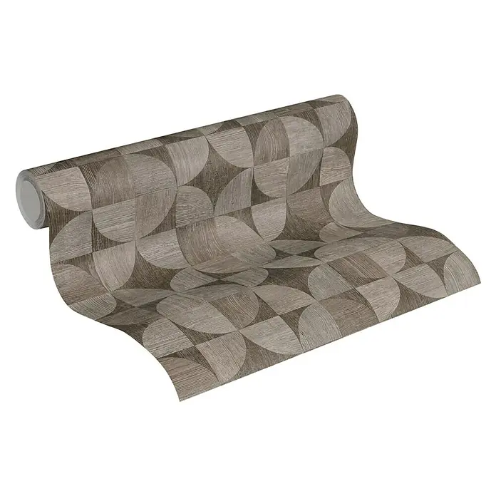 AS Creation Metropolitan Stories Vliestapete Holzdesign - Grau/Braun, Holzoptik, 10,05 x 0,53 m - Vorderansicht