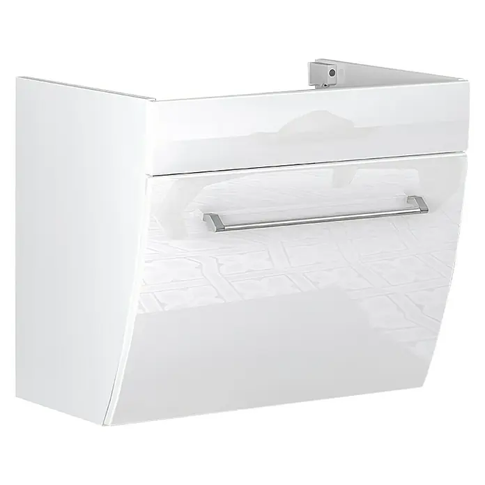 Camargue Orion Waschtischunterschrank - 59,7 x 45,5 x 52,5 cm, Weiß, Glänzend - Vorderansicht
