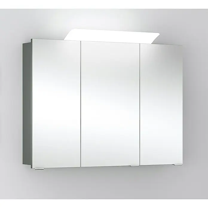 Camargue Orion LED-Spiegelschrank - B x H: 93 x 68 cm, Mit Beleuchtung, Spanplatte, Anthrazit - Vorderansicht