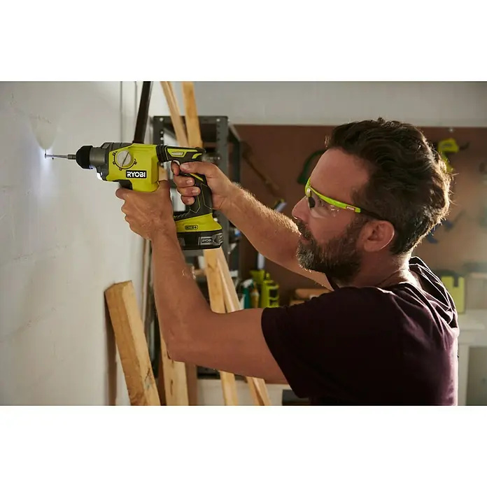 Ryobi ONE+ Akku-Kombihammer R18SDS-125S - 18 V, Li-Ionen, 2,5 Ah, 1 Akku - Vorderansicht