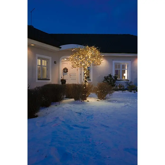 Konstsmide Led-feestverlichting Micro-led - Buiten, 120 lampen, 19,04 m, Lichtkleur: Barnsteen - Vooraanzicht