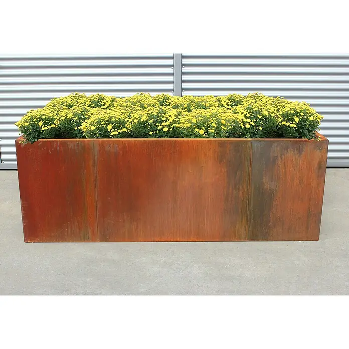 Palatino Hochbeet Urban - 200 x 100 x 70 cm, Cortenstahl - Vorderansicht