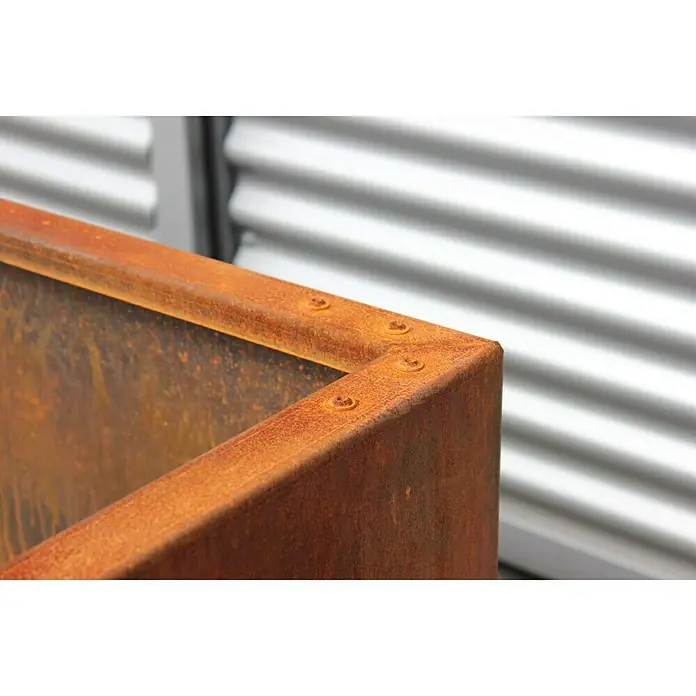 Palatino Hochbeet Urban - 200 x 100 x 70 cm, Cortenstahl - Detailaufnahme