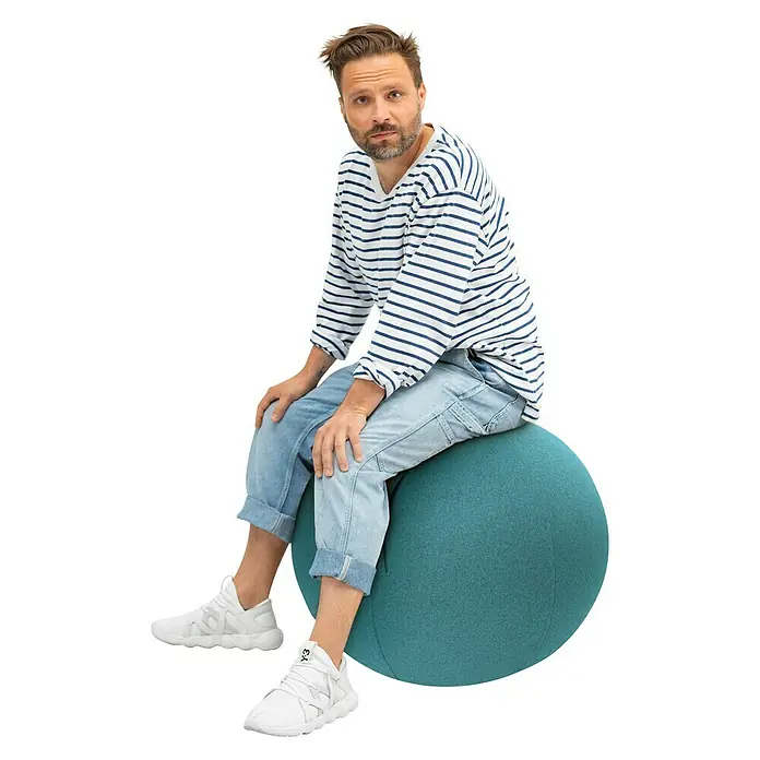 Sitting Ball Gymnastikball Felt - Aquarius, Durchmesser: 65 cm, Material Bezug: 100 % Polyester - Anwendungsbeispiel