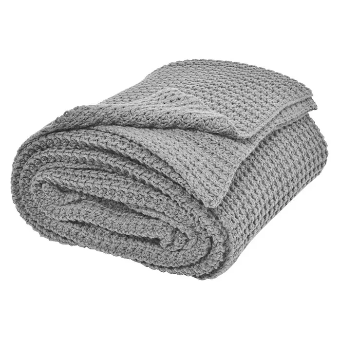 Nielsen Plaid Kuscheldecke Alen - L x B: 200 x 150 cm, Hellgrau