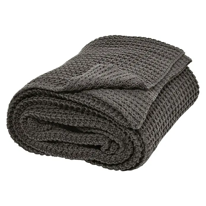 Nielsen Plaid Kuscheldecke Alen - L x B: 200 x 150 cm, Antik Grau