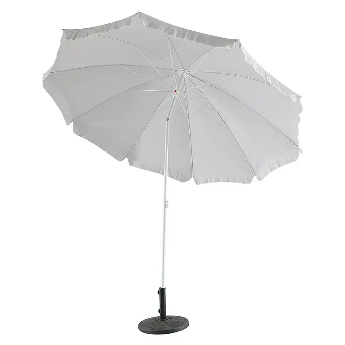 Sunfun Balkonschirm Provence II - Lichtgrau, Durchmesser: 250 cm