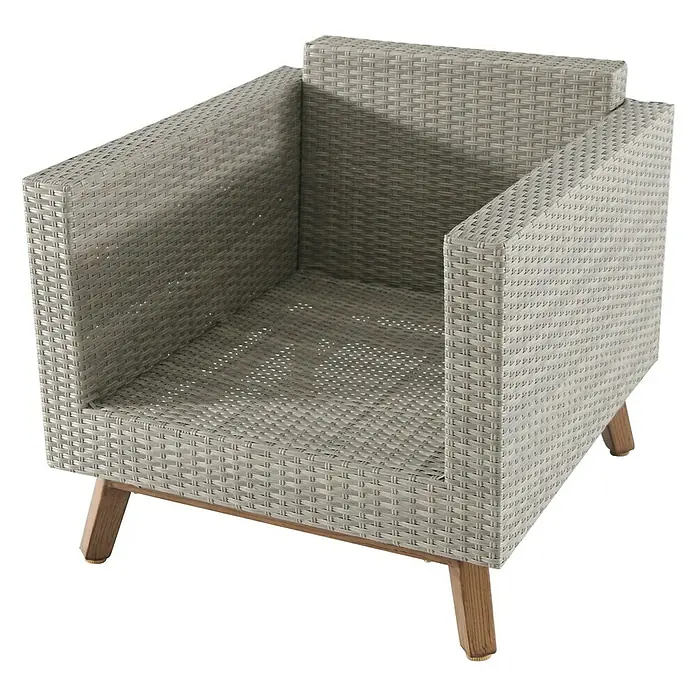 Sunfun Anika Loungemöbel-Set - 4 -tlg., Polyrattan, Aluminium, Hellgrau