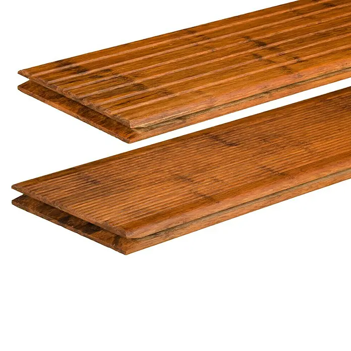 CoBaMs Terrassendiele - 220 x 14 x 2 cm, Bambus - Linke Seitenansicht