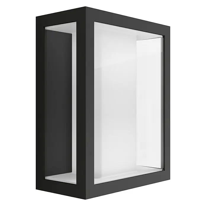 Philips Hue Aplique exterior LED Impress cuadrada - 8 W, 11,7 x 19 x 24 cm, Negro, IP44