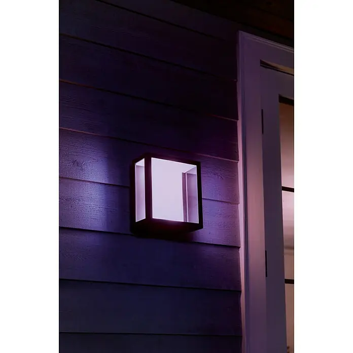 Philips Hue Aplique exterior LED Impress cuadrada - 8 W, 11,7 x 19 x 24 cm, Negro, IP44