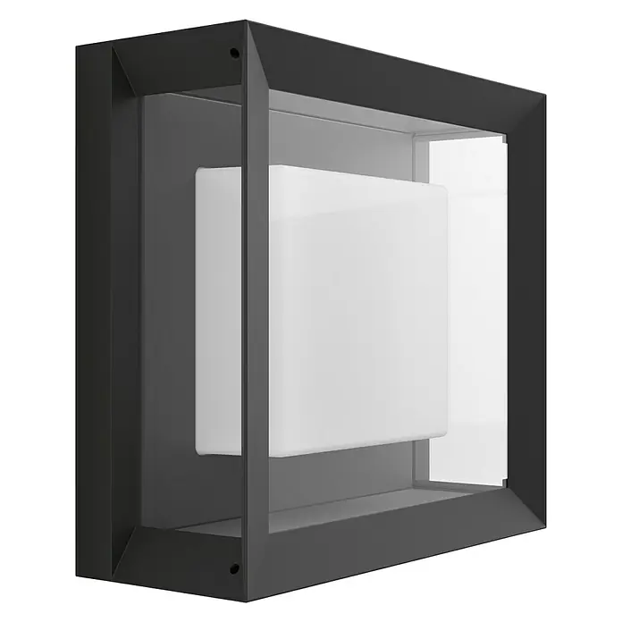Philips Hue Aplique exterior LED Econic - 15 W, 11,5 x 26 x 26 cm, Negro, IP44