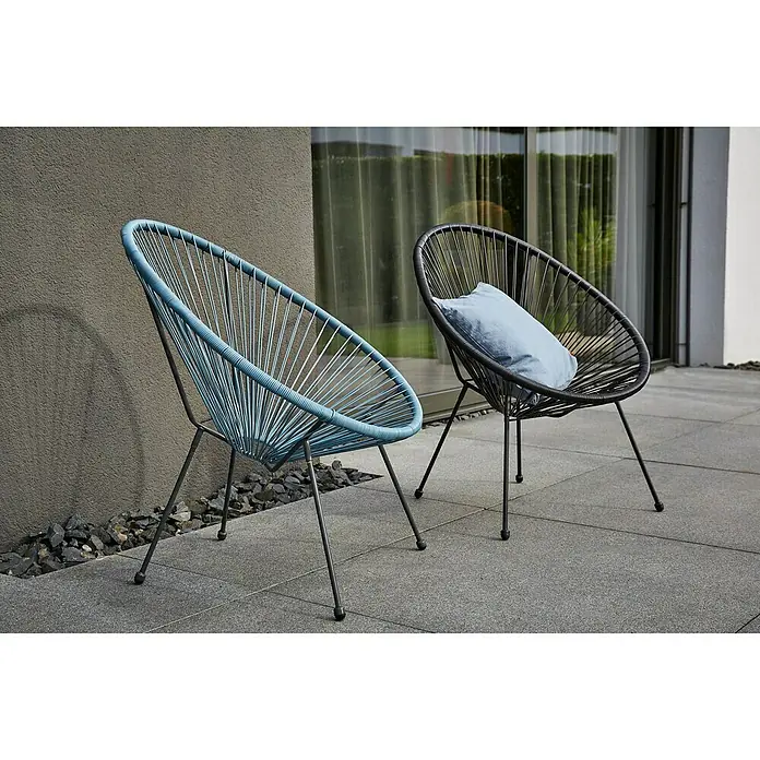 Gartensessel Relax - L x B x H: 73 x 76 x 89 cm, Kunststoff, Ombre Blue