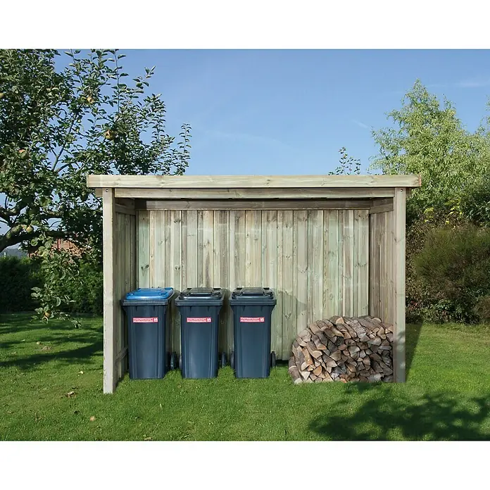 Weka Gerätehaus 607 A - Außenbreite inkl. Dachüberstand: 308 cm, Außentiefe inkl. Dachüberstand: 257 cm, Holz, Natur - Anwendungsbeispiel