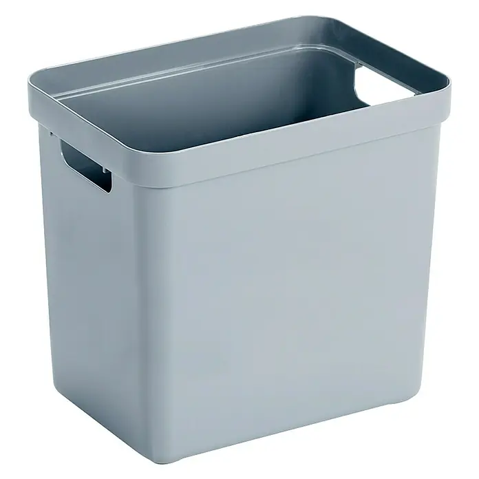 Sunware Aufbewahrungsbox Sigma Home - L x B x H: 35 x 25 x 36,3 cm, Kunststoff, Blaugrau - Linke Seitenansicht