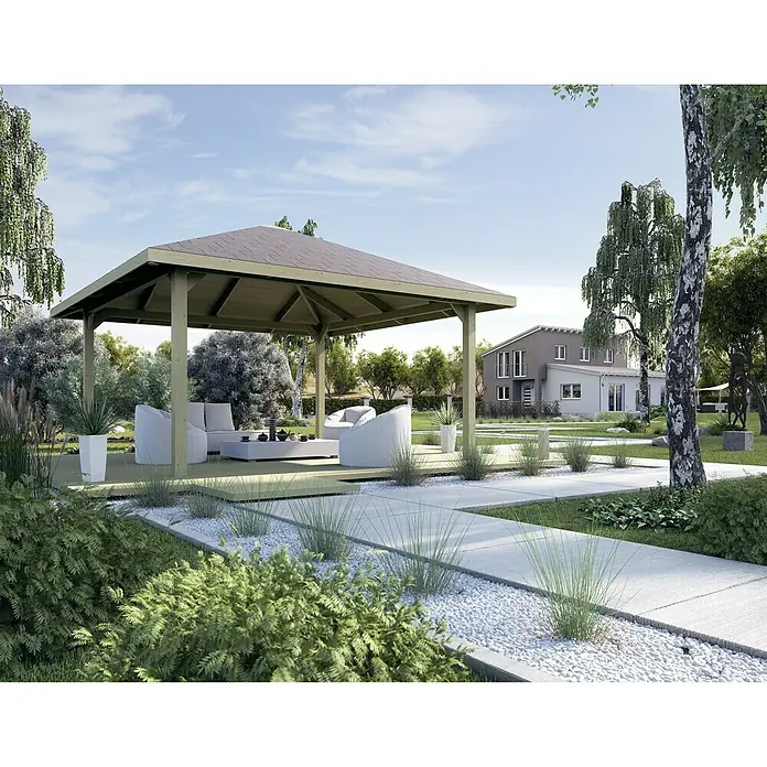 Weka Pavillon Gartenoase 651 A - L x B: 433 x 433 cm
