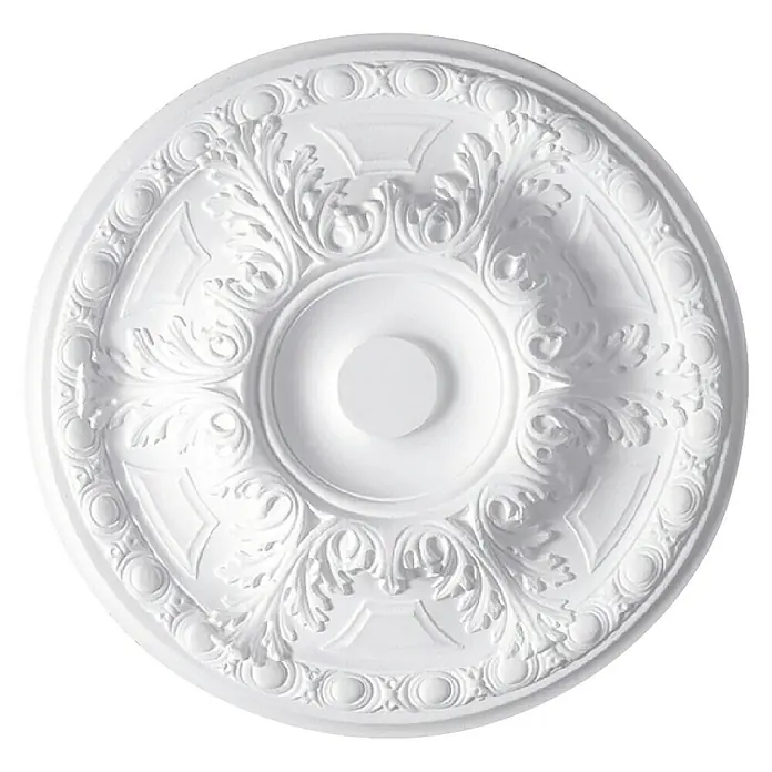 Rosette Prisca - 50 cm, Expandiertes Polystyrol (EPS), Weiß