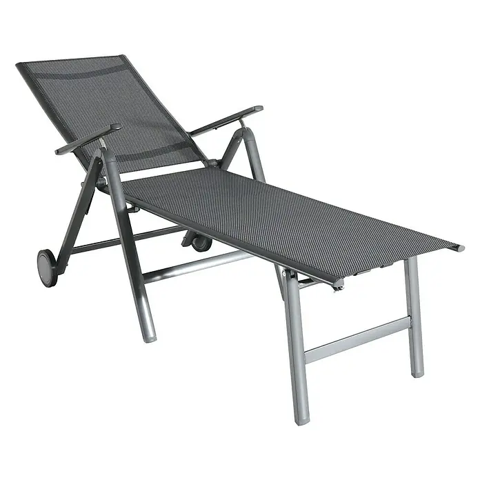 Sunfun Maja Tumbona - An x Pr x Al: 75 x 189 x 108 cm, Antracita, Respaldo regulable