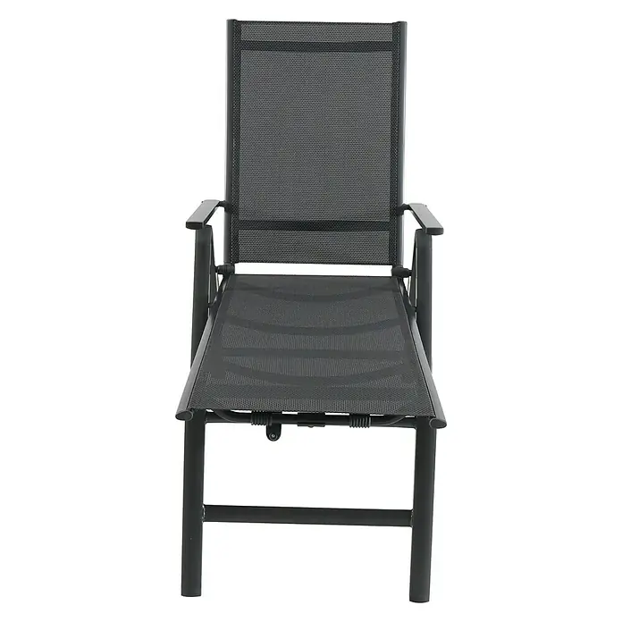 Sunfun Maja Tumbona - An x Pr x Al: 75 x 189 x 108 cm, Antracita, Respaldo regulable