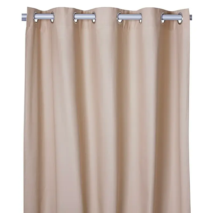 Cortina con ollaos Panamá - 140 x 260 cm, 100% algodón, Beige
