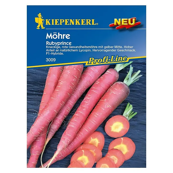 Kiepenkerl Profi-Line Gemüsesamen Möhre - Rubyprince, Daucus carota, Erntezeit: September - Vorderansicht