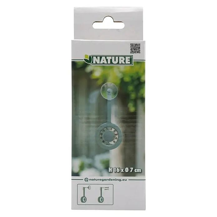 Nature Raamthermometer Lolly hangend, met zuignap - Analoog, 22 cm - Close-up