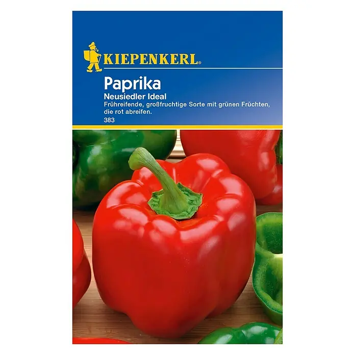 Kiepenkerl Gemüsesamen Paprika - Capsicum annuum, Erntezeit: Juli, Neusiedler Ideal - Vorderansicht