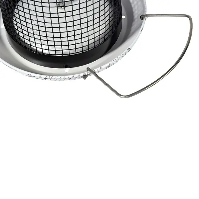 Dobar Futterspender Smooth - L x B x H: 19 x 19 x 31,5 cm, Metall, Mit Silo - Detailaufnahme