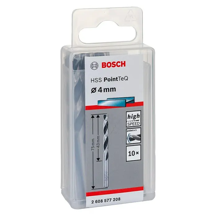 Bosch Professional Metallbohrer PointTeQ - Durchmesser: 4 mm, 10 Stk.