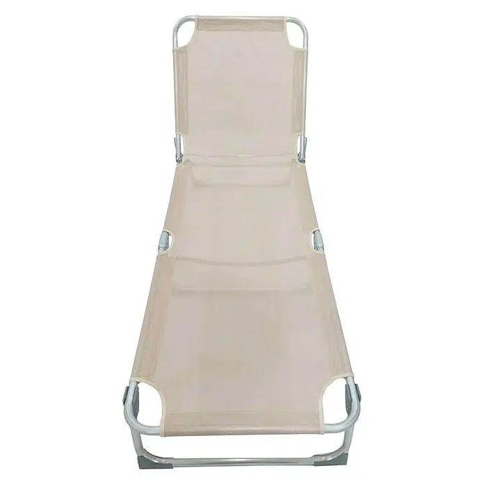Tumbona Graciela - An x Pr x Al: 59 x 186 x 75 cm, Beige, Respaldo regulable