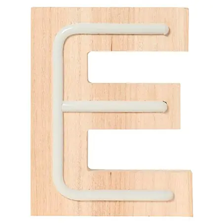 Letra LED neón de madera