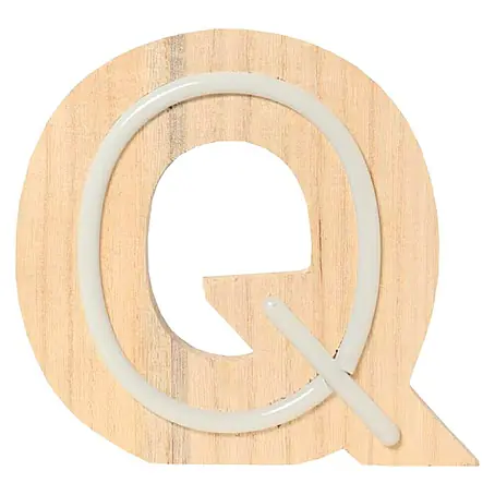 Letra LED neón de madera