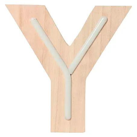 Letra LED neón de madera