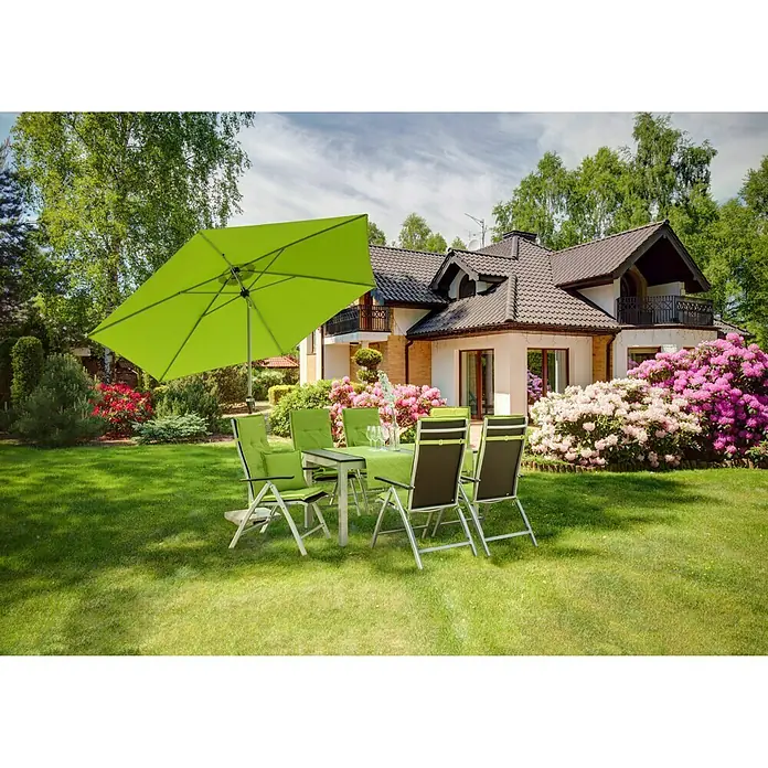 Doppler Active Suncobran s automatskim zatvaranjem - Fresh Green, Promjer: 280 cm - Živopisni prikaz