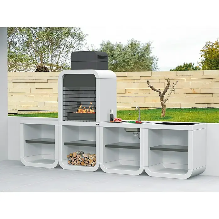 Mesa lavadero modular para barbacoa Belem - 80,5 x 58 x 81 cm