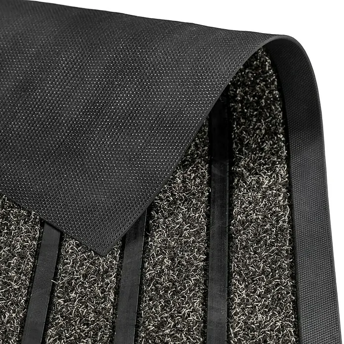 Astra Türmatte Scraper Line - Anthrazit/Schwarz, 40 x 60 cm, 100 % Polypropylen - Detailaufnahme