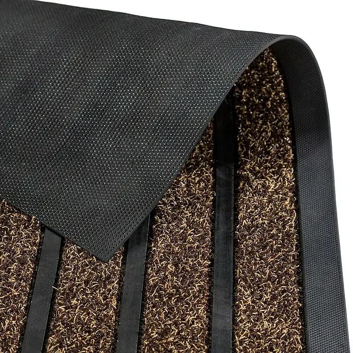 Astra Türmatte Scraper Line - Braun/Schwarz, 40 x 60 cm, 100 % Polypropylen - Detailaufnahme
