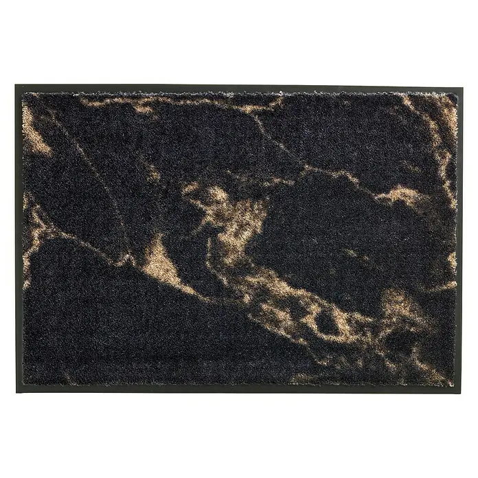 SCHÖNER WOHNEN-Kollektion Sauberlaufmatte Marmor - Anthrazit/Braun, 100 x 67 cm, 100 % Polyamid - Ansicht von oben