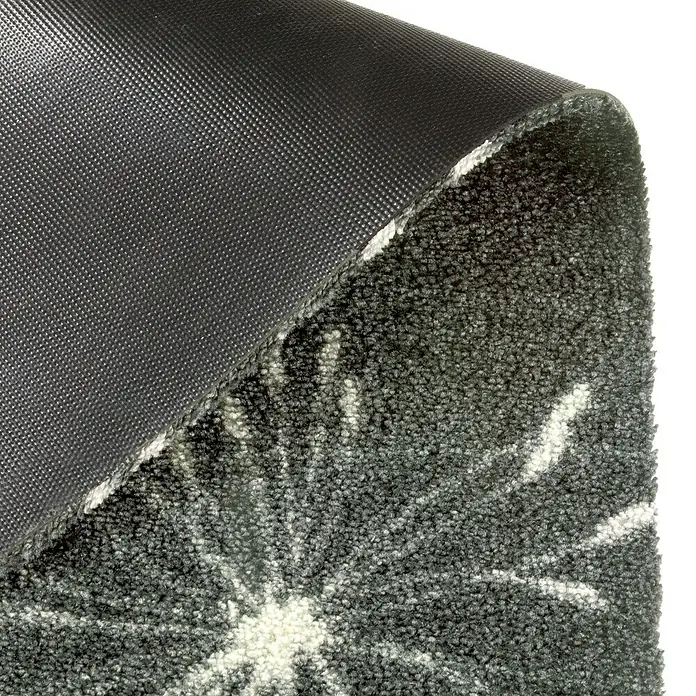 SCHÖNER WOHNEN-Kollektion Sauberlaufmatte Pusteblume - Grau/Mint, 100 x 67 cm, 100 % Polyamid - Detailaufnahme