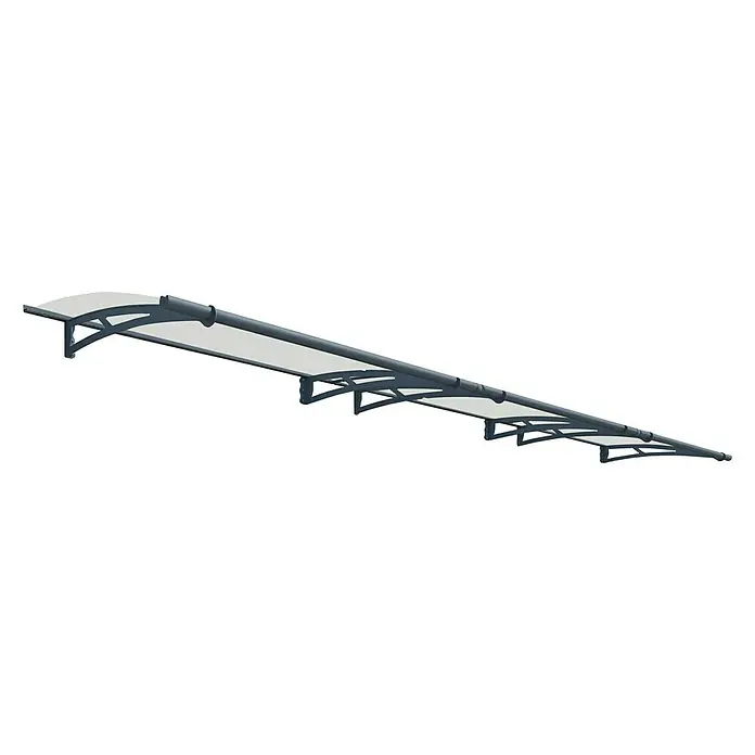 Palram – Canopia Pultvordach Aquila - 4.535 x 915 x 175 mm, Farbe Träger: Anthrazitgrau - Ansicht von unten